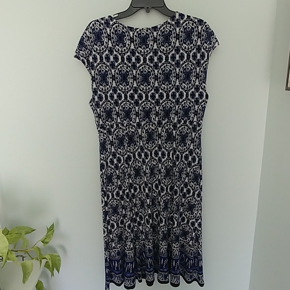 Jones New York blue print dress - Picture 4 of 8